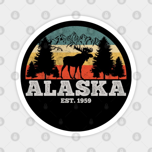 ALASKA EST. 1959 Vintage Magnet by giovanniiiii